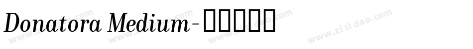Donatora Medium字体转换
